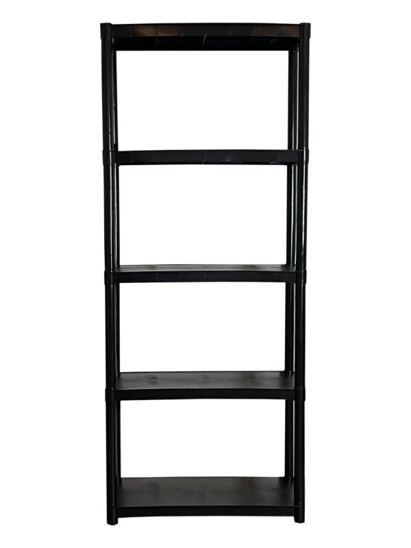 Juggernaut Storage 30"W x 14"D x 70"H 5-Shelf Resin Shelving Unit, 350 lb Capacity Black
