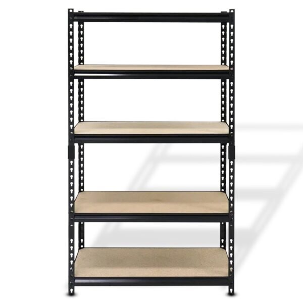5-Shelf Steel Shelving, Black