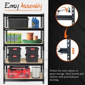 5-Shelf Steel Shelving, Black_6