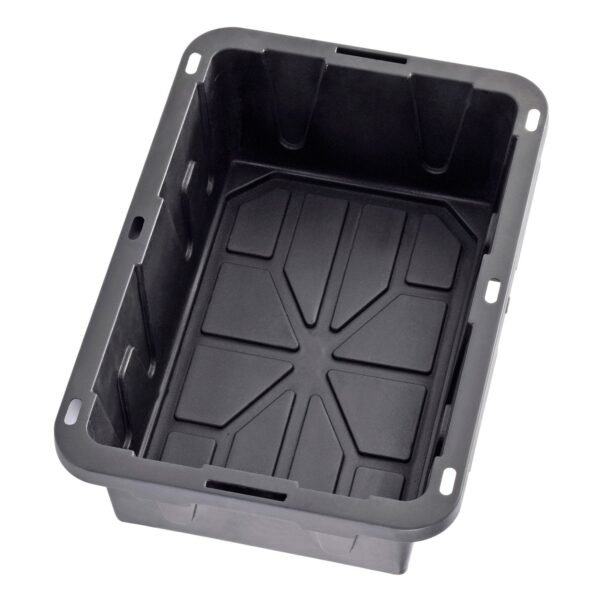 Juggernaut Storage 23 Gal. Plastic Storage Tote, Black Bottom and Yellow Snap Lid (4 pk.) - Image 2
