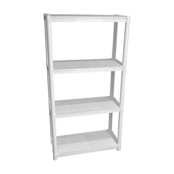 Juggernaut Storage 30"W x 14"D x 57.5"H 4-Shelf Resin Shelving Unit, 280 lb Capacity White - Image 4