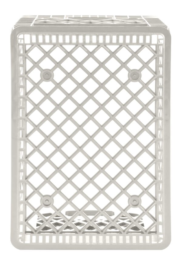 24 Quart 3 Pack white Heavy Duty Rectangular Stackable Dairy Milk Crates, 11" Height, 19" Width - Image 7