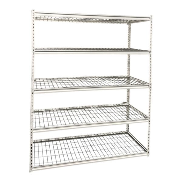 Juggernaut Storage 60"W x 24"D x 72"H 5-Shelf Steel Freestanding Shelves, White - Image 4