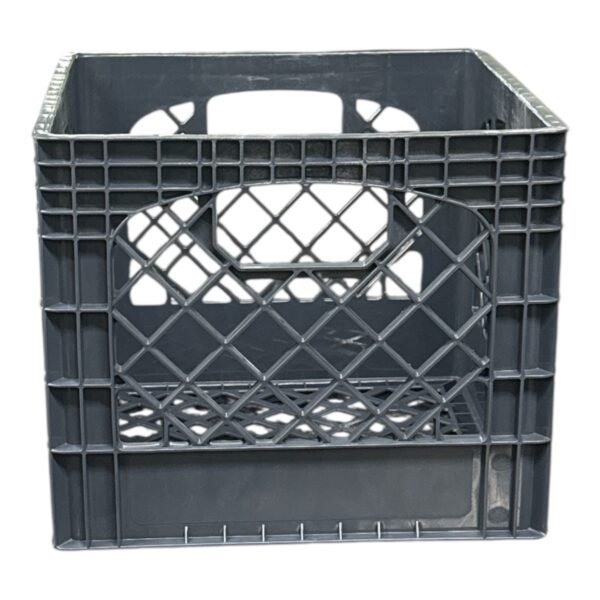 Juggernaut Storage 16QT Heavy-Duty Plastic Square Milk Crate Gray - Image 4